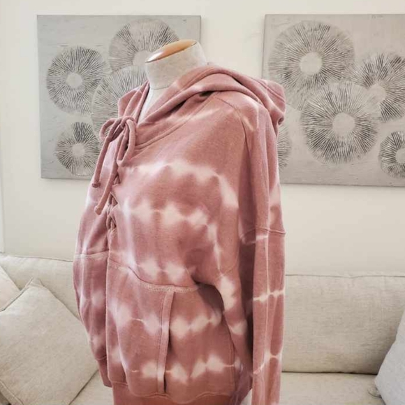 Free People Kelly Tie Dye Believer Hoodie Size Large Fireside Combo - Picture 12 of 16